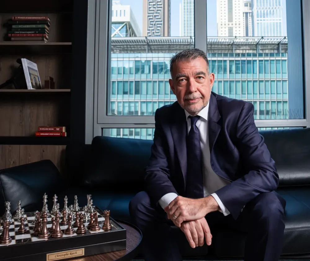 Christophe Reech With Chess Borad